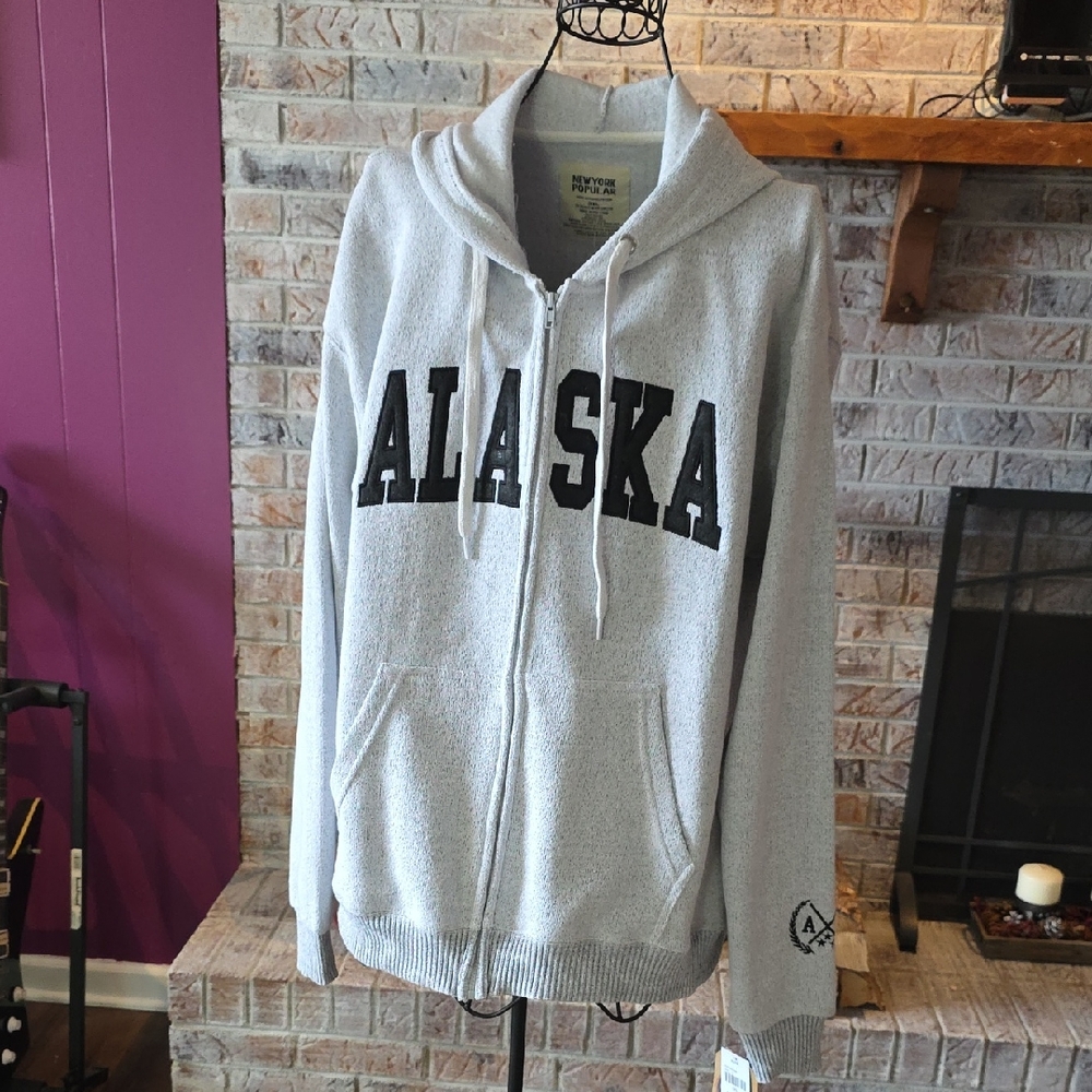 Gray Zip-Up Hoodie